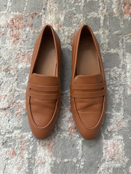 a new day Shoes - Women’s Tan Leather Penny Loafers